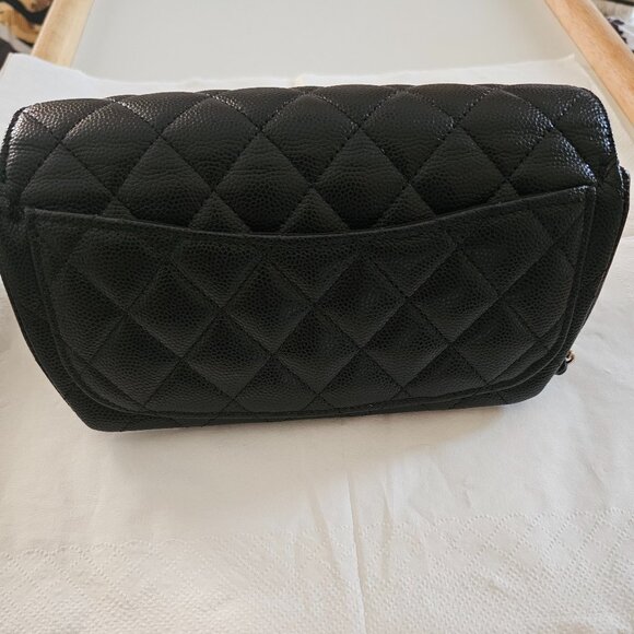 Authentic Brand New Chanel Sunglasses Case with Chain Quilted Caviar - Picture 2 of 6